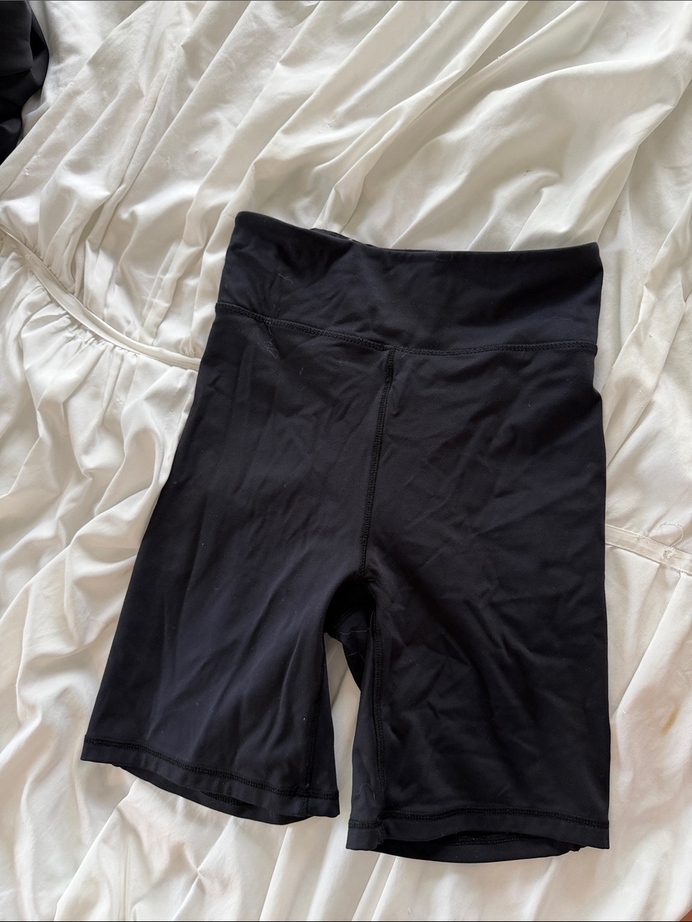 Frank & Oak Black High-Rise Bike Shorts